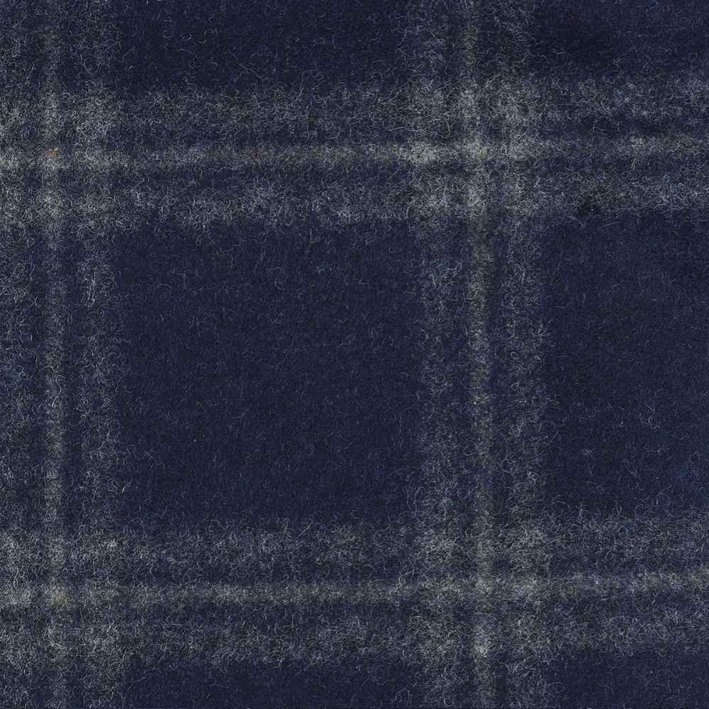 Materialstruktur des Bezugsstoffs Glasgow mit Karomuster in Dunkelblau