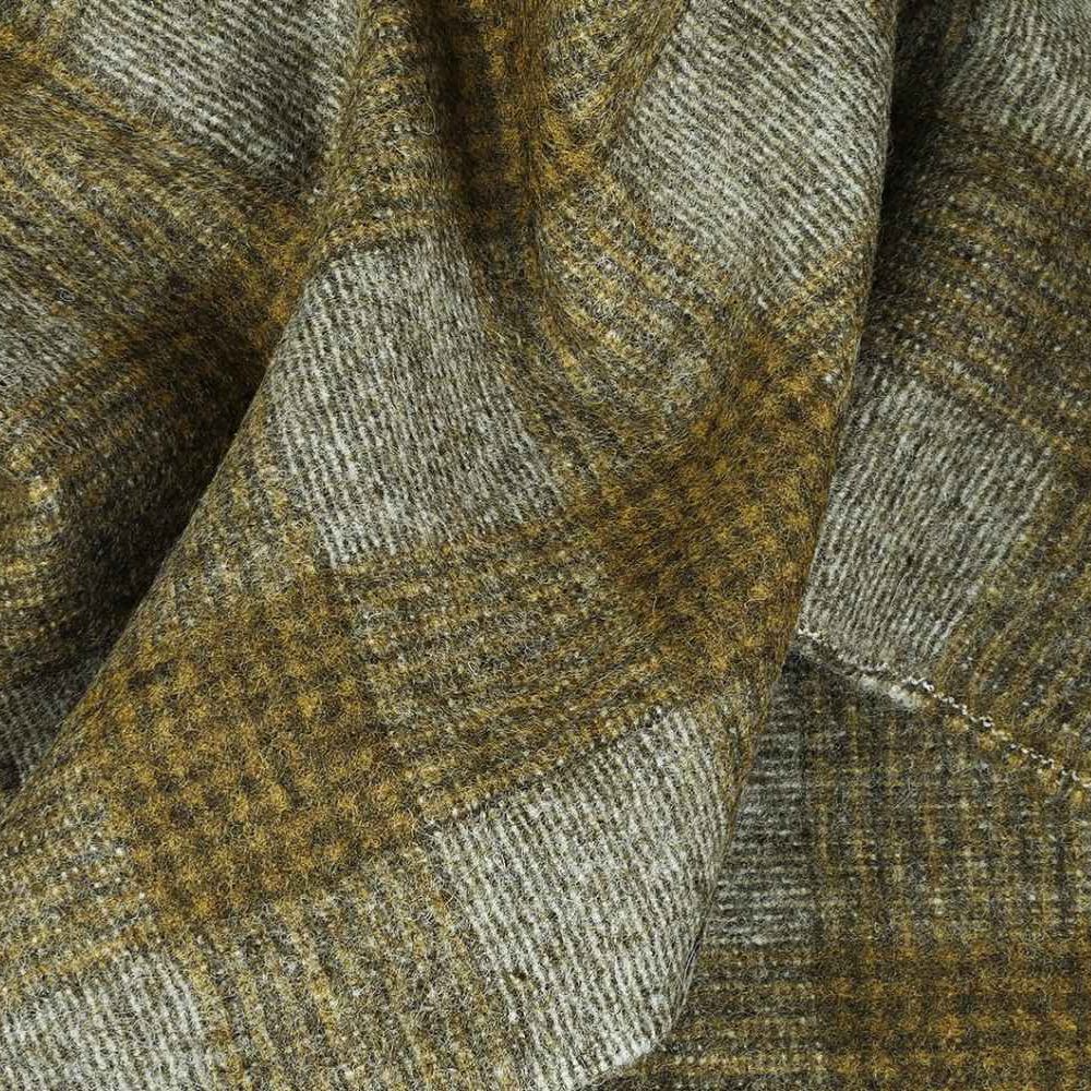 Materialstruktur des Bezugsstoffs Edinburgh in Gelb und Grau